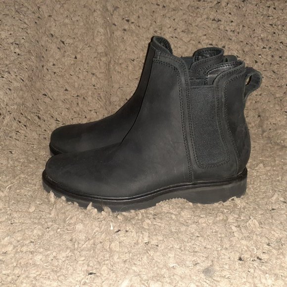 ROOTS-Canada-Black Nubuck Chelsea Boots-Junction-Sz 7.5-New/No Box - Picture 2 of 7